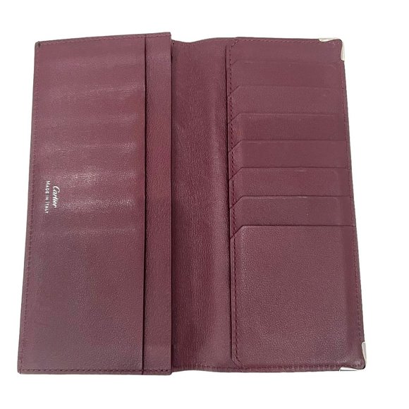 CARTIER: Black, Leather Double C Logo Wallet/Organizer #1308 - Picture 5 of 7